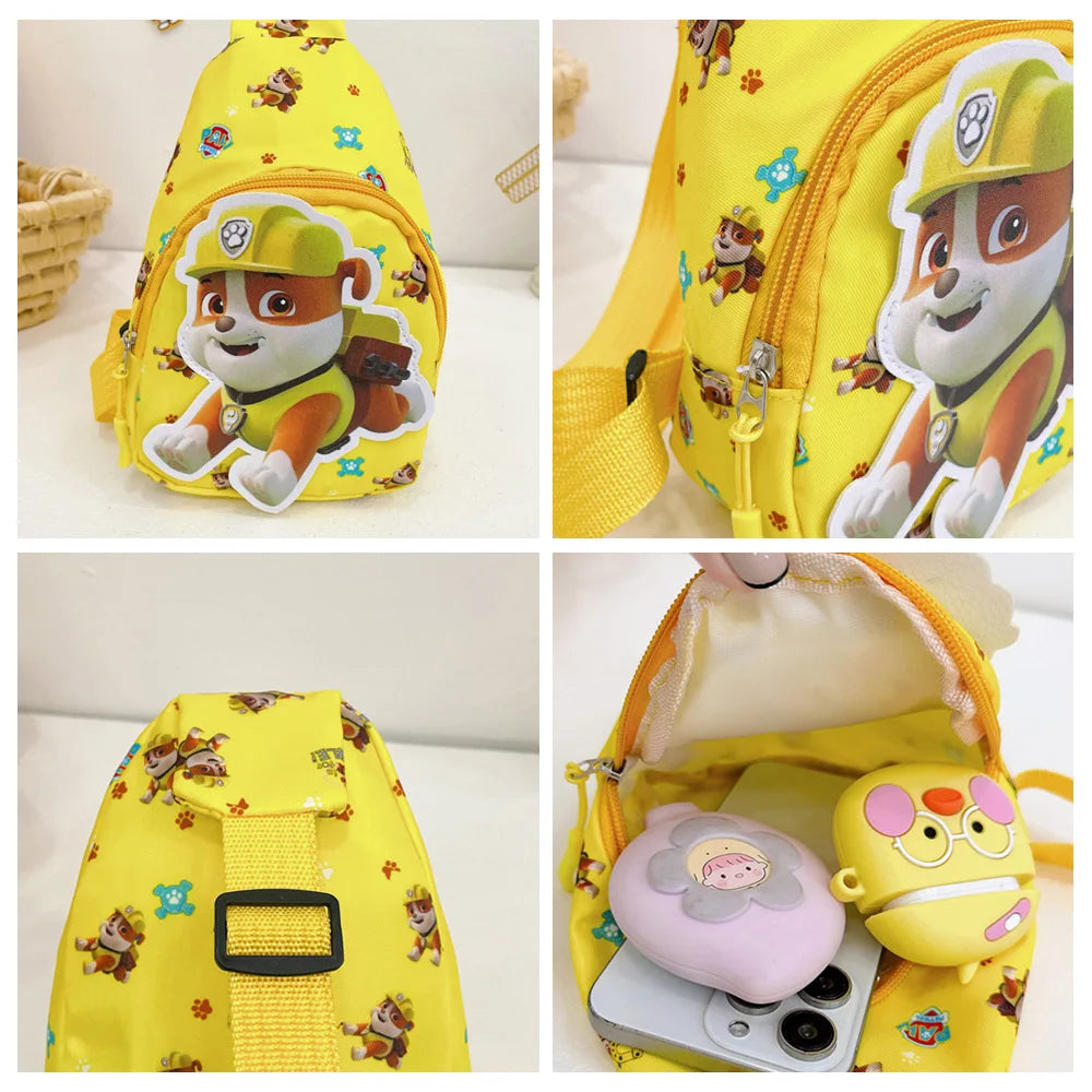 Paw Patrol Kawaii Children's Chest Bag Cute Cartoon Crossbody Bag Fashion Travel Satchel Portable Handbags Purse Backpacks Gifts