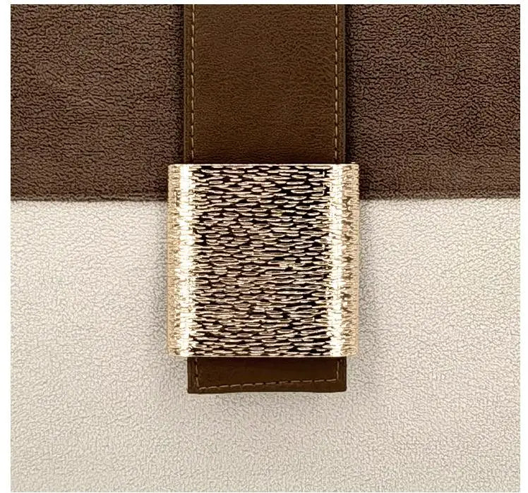 light luxury brown cream /orange grey patchwork cushion cover pillowcase sofa waist pillow cover with golden buckle