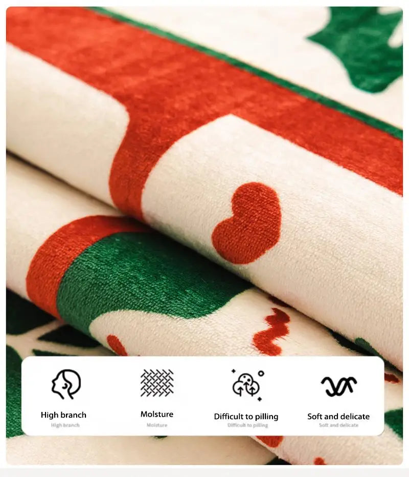 Winter Christmas Flannel Sofa Cover Anti-Slip All-Inclusive Universal Sofa Cover In One Straight Row Sofa Cushion Decor Home
