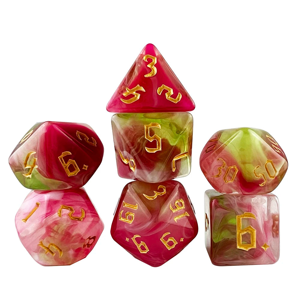 Polyhedral Multi-Color Game Dice 7pcs/set for DNDGame Dungeon Dragons Table Board Roll Playing Games