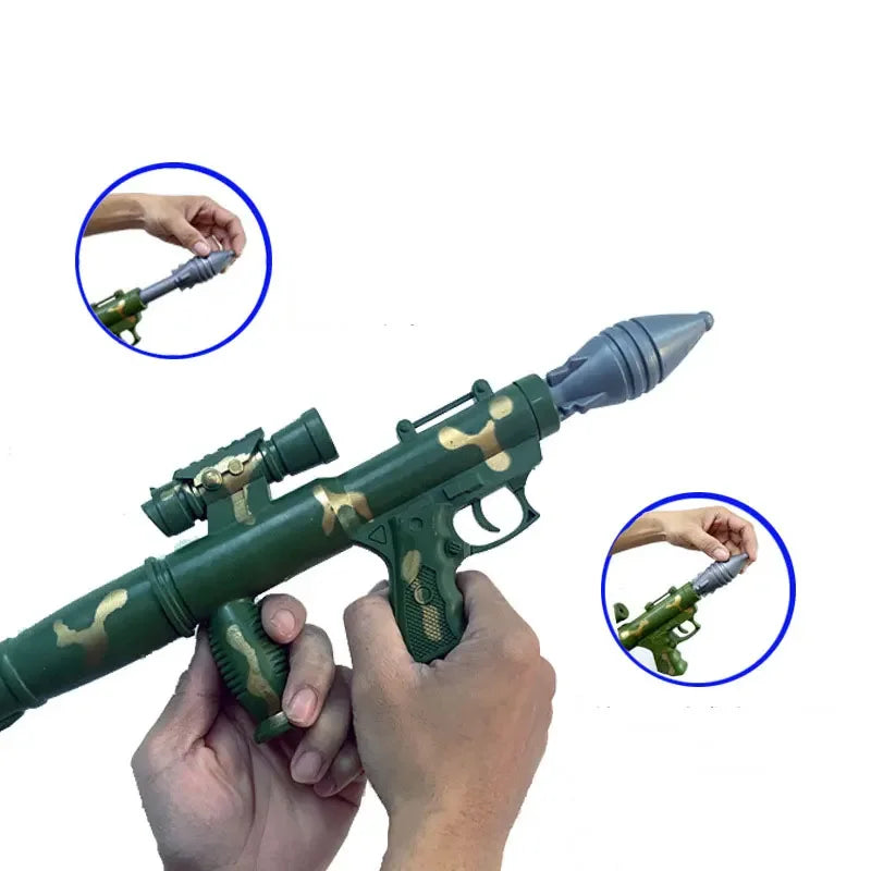 Children Soft Bullet Foam Gun Toy Military Rocket Launcher with Bullets for Boys Kids Outdoor Games Gifts