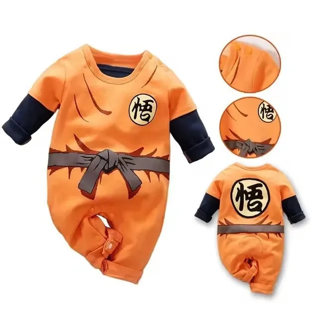 0-18 Months Anime Baby Rompers Newborn Cosplay Costume Infant Cotton Clothes Boys Girls Kids Outfit