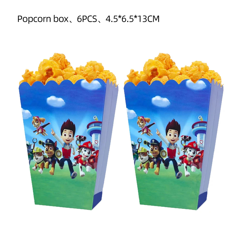 PAW Patrol Birthday Decoration Supplies Party Favor Water cups plates tableware Knife fork and spoon Party tableware and supplie
