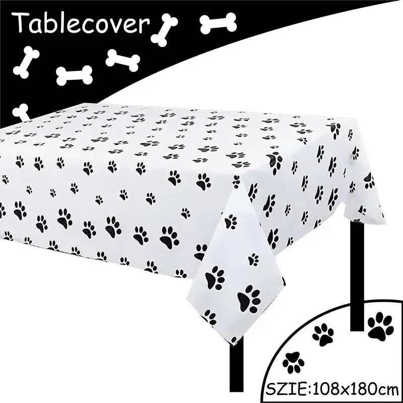 paw patrol rubble theme animals party supplies decorations kids birthday disposable tableware plate tablecloth party theme favor