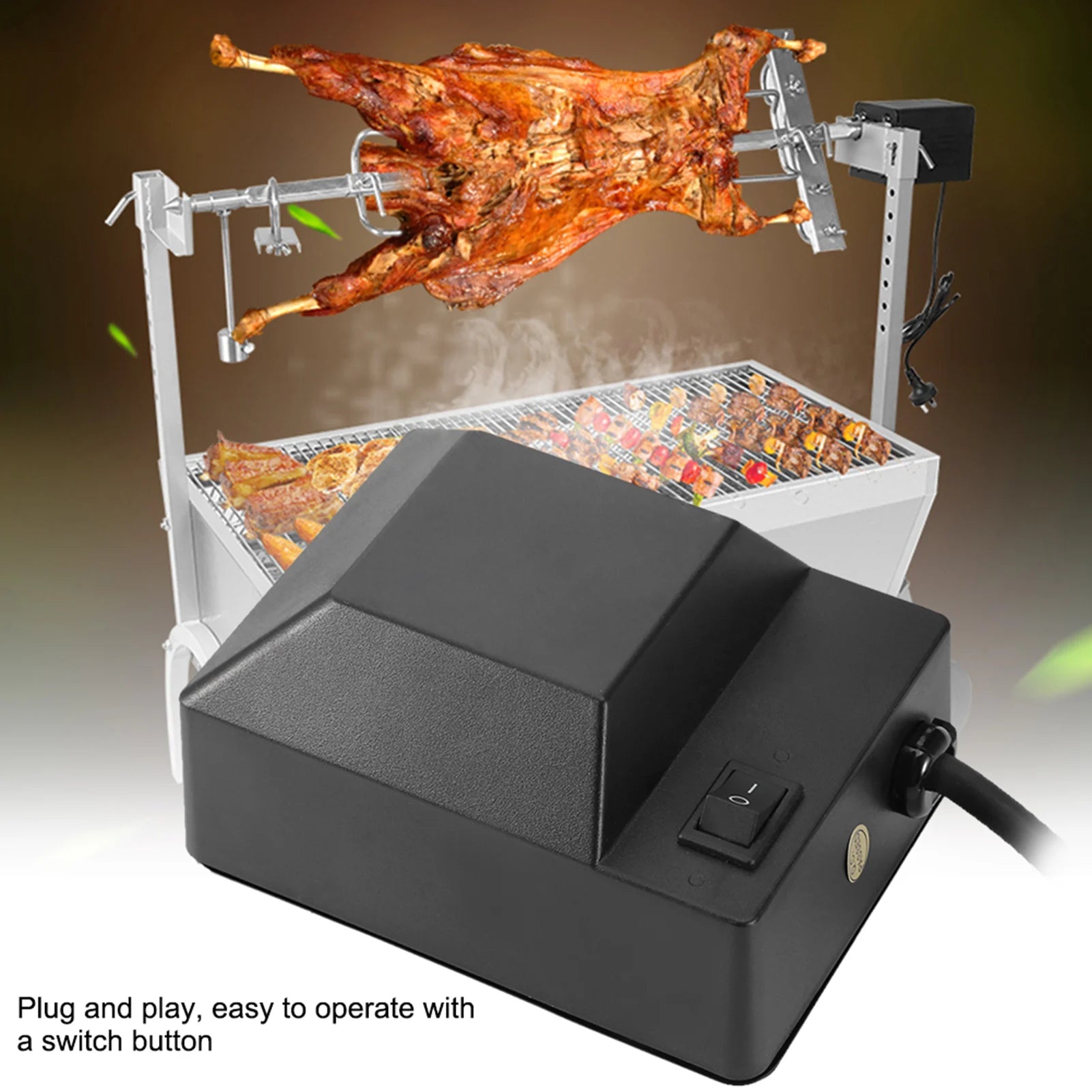 Barbecue Motor Barbecue Motor Rotator Electric BBQ Roast Rotisserie Grill Motor Rotator Barbecue Tool 220V EU Plug Grill Motor
