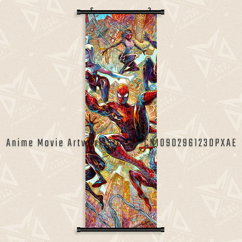 Marvel The Avengers Wall Art Scrolls Pictures Movie Characters Poster Hanging Painting Iron Man Canvas Print Home Decor Mural