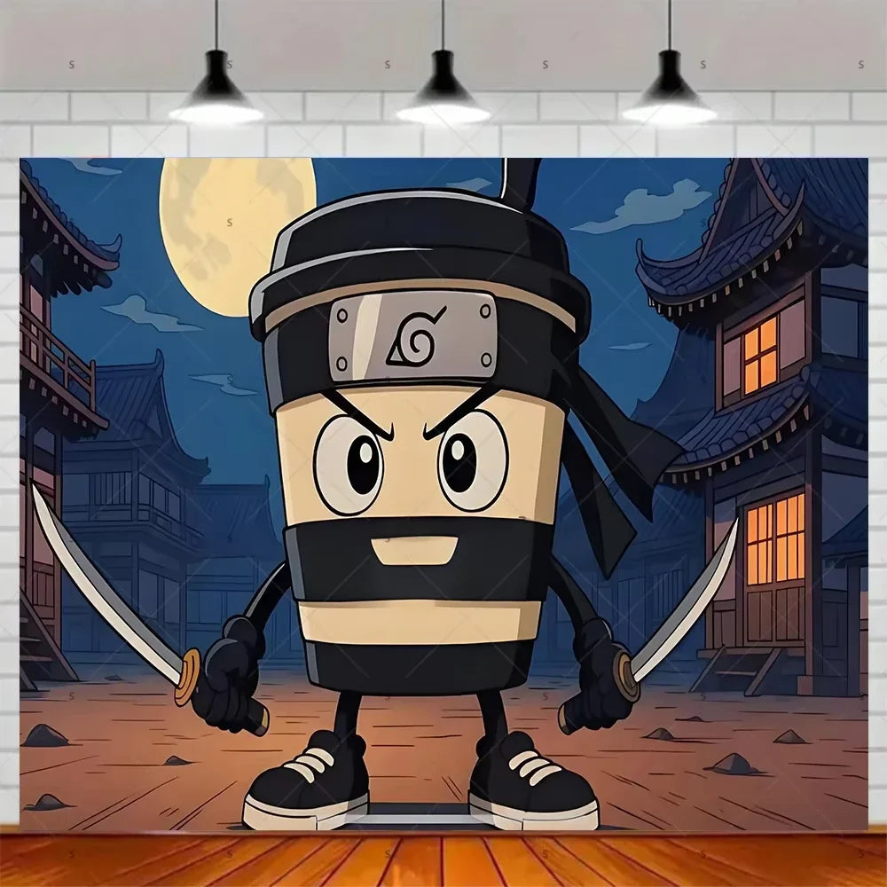 Tung Tung Tung Sahur Tralalo Italian Brainrot Print Kids Birthday Party Background Decoration Photography Decor Backdrop Banner