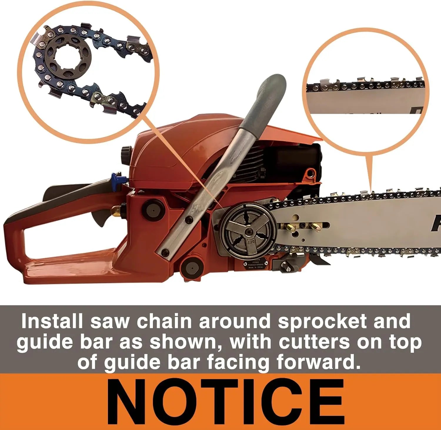 منشار كهربائي يعمل بالغاز بمقبض علوي 68 سم مكعب، منشار كهربائي لاسلكي محمول يعمل بالبنزين، مقاس 24 بوصة و20 بوصة لقطع أخشاب الأشجار