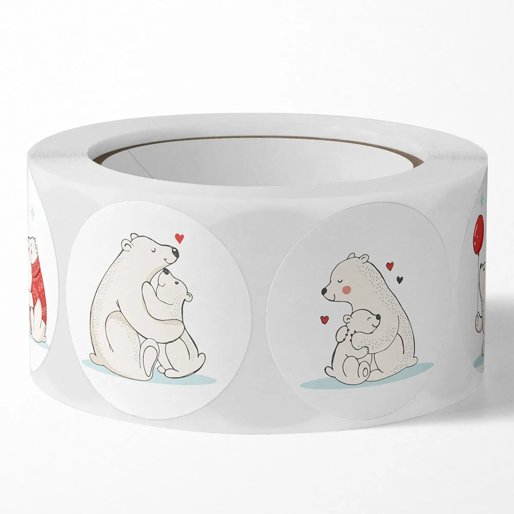 2.5cm Cute Cartoon Round Thank You Gift Labels Creative Children's Reward Stickers Scrapbooking Stationery Sealing Stickers