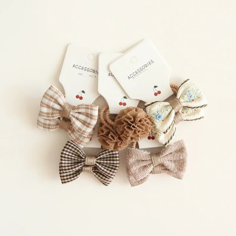 Elastic Hair Bow for Children, Children's Headwear, Hair Accessories for Girls, Cute Hair ties, Lovely Hair Rope, 10Pcs per Lot