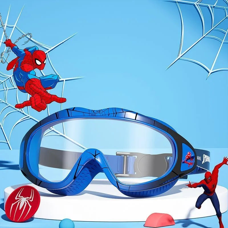 Marvel's new Spiderman boy new creative cartoon anime peripherals HD anti-fog waterproof swimming professional diving glasses