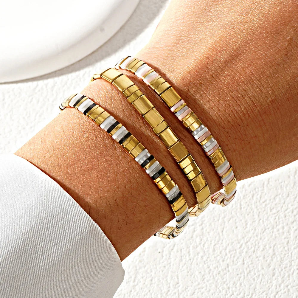 3pcs/set Bohemian women's fashionable bracelet, layered TILA bead bracelet set, daily gift giving