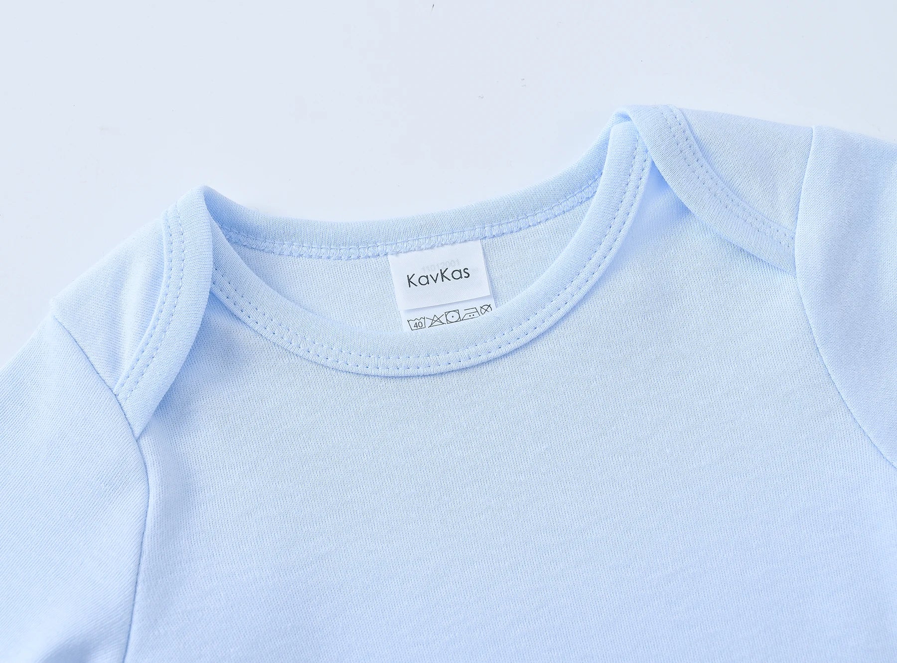 Honeyzone 3PCS Light Blue Unisex Baby Bodysuit Set Long Sleeve Pure Cotton Infant Newborn Clothes Comfortable Soft Baby Jumpsuit