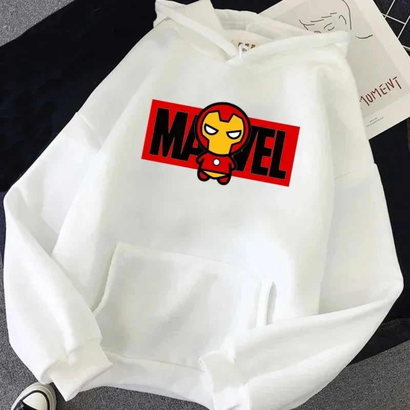 Daily Marvel Printed Men Hoodies Cartoon Hipster Spiderman Creative Fashion Graphic Trendy Autumn Winter Male Sweatshirts