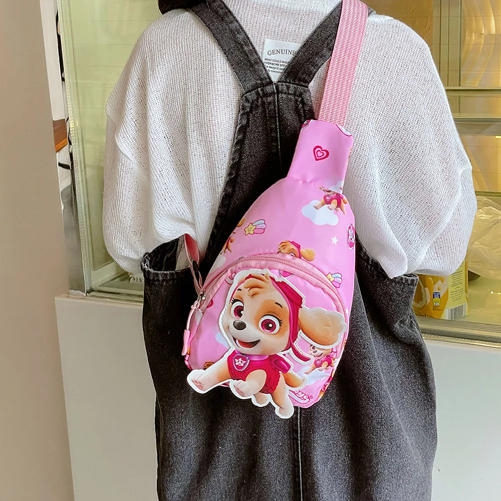 Paw Patrol Kawaii Children's Chest Bag Cute Cartoon Crossbody Bag Fashion Travel Satchel Portable Handbags Purse Backpacks Gifts