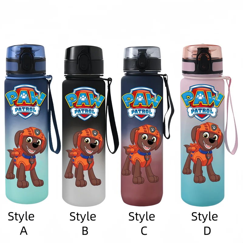 PAW Patrol 650ml Fitness and Sports Drinking Plastic Anti-drip Water Bottle, Children and Students Capacity