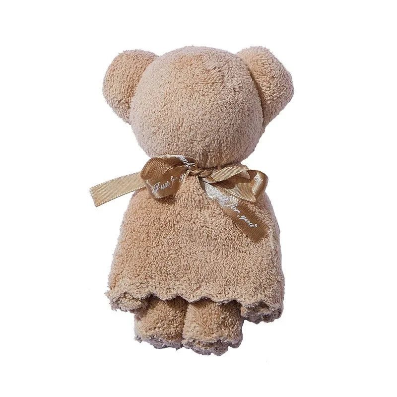 منشفة دب تذكارية لحفلات الزفاف، هدية صغيرة، منشفة دب من الصوف المرجاني، هدايا زفاف للضيوف، هدية عيد الشكر لوصيفة العروس بكميات كبيرة