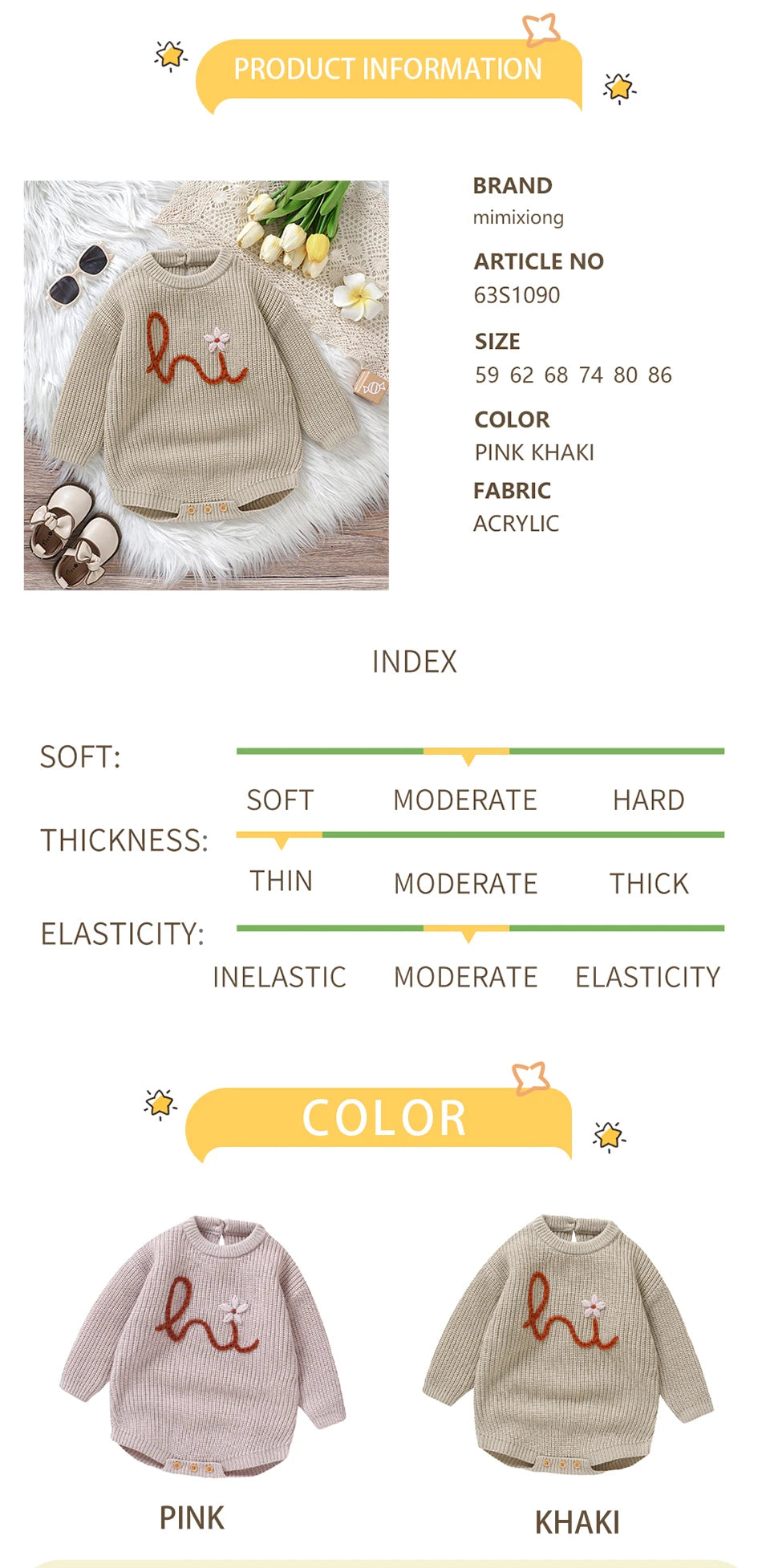 Infant Baby Girl Knitting Bodysuits Clothes 0-18m Spring Autumn Winter Newborn O Neck Long Sleeves Onesie Outfits Child Costumes