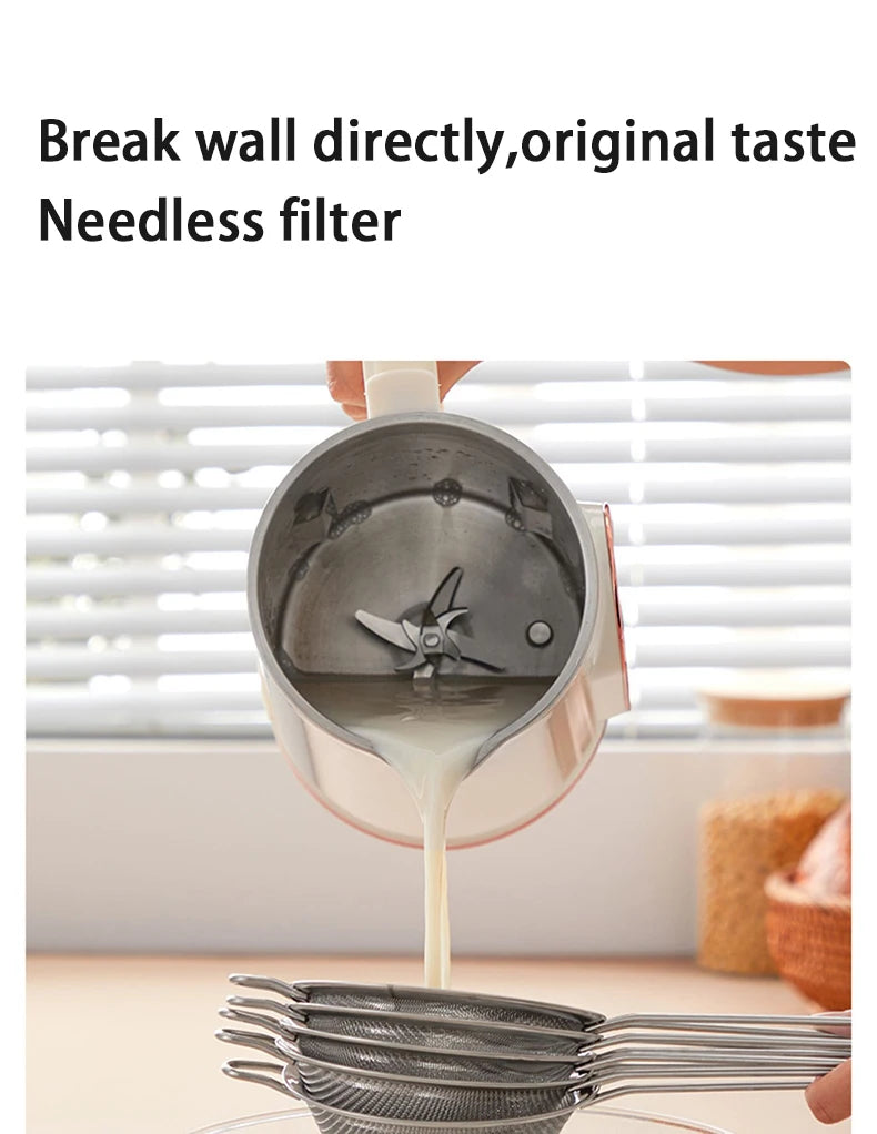 1500ML Soy Milk Machine Electric Juicer Blender Mixer Nut Milky Maker Wall Breaking Machine 10-leaf Blade Breakfast Machine