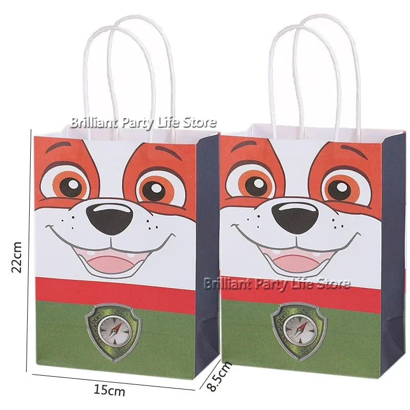 Paw Patrol Cartoon Gift Bag Shopping Bag Candy Biscuit Storage Bag Portable Handbag Pouch Party Supplies Baby Shower