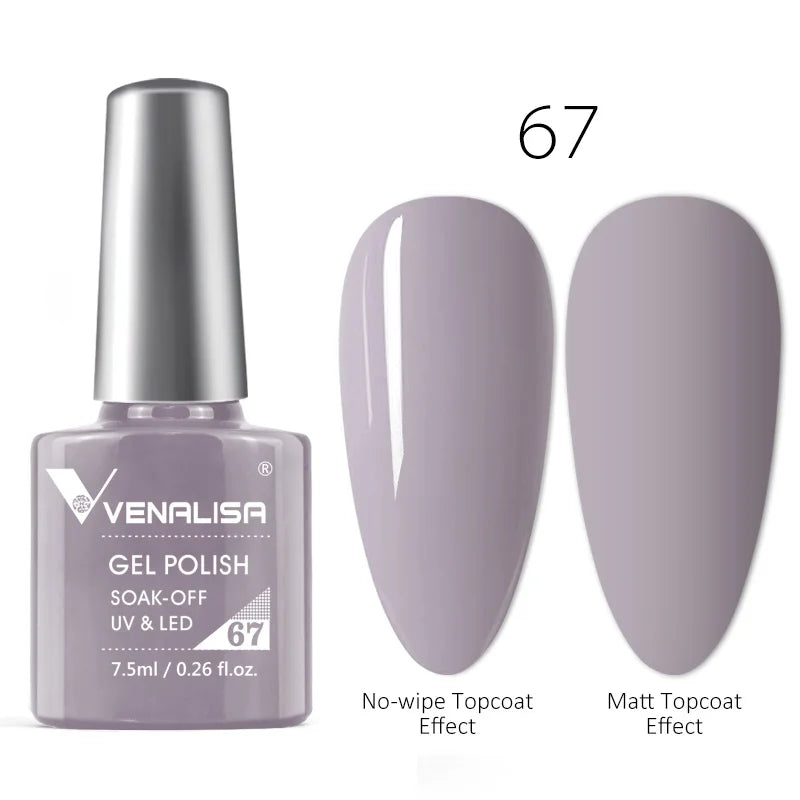 VENALISA Nail Gel Polish Full Coverage Holographic Camouflage Nail Varnish Manicure Lacquer Polish Soak Off UV LED Lacquer 7.5ML