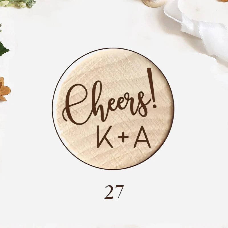 Custom 10/50/100pcs Wine Cork Stoppers Wedding Party Thank You Favors for Guest Engraved Wooden Bottle Cork Stopper