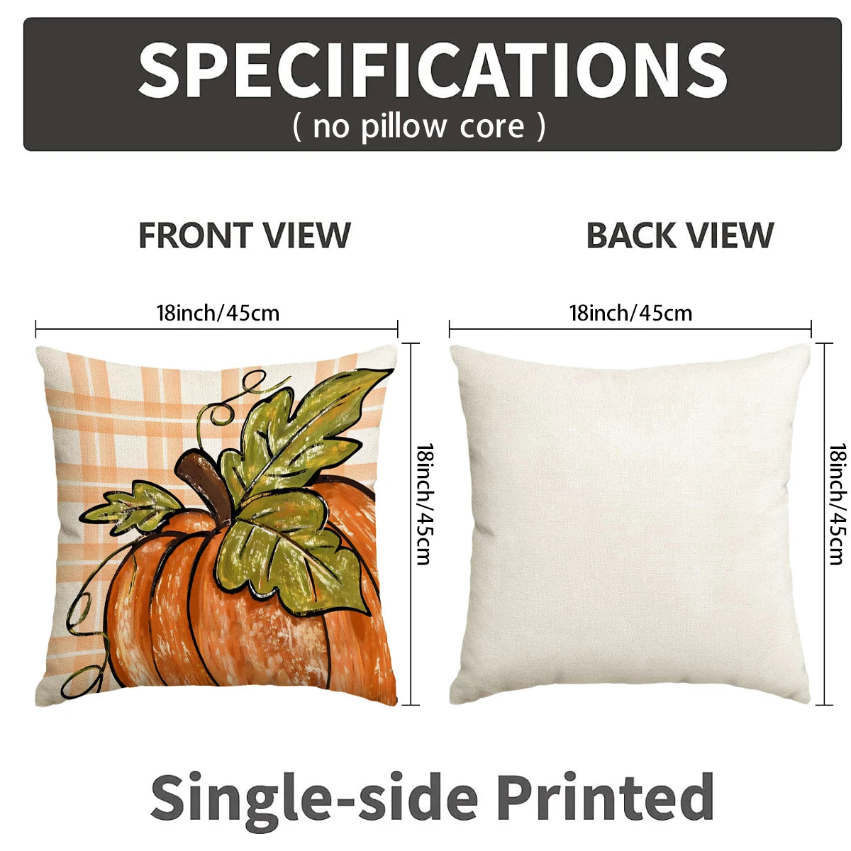 4pcs Thanksgiving Pillow Cover, Pumpkin, Maple Leaf, Stripe Pattern Cushion Cover, Hello Autumn Home Decoration Pillowcase