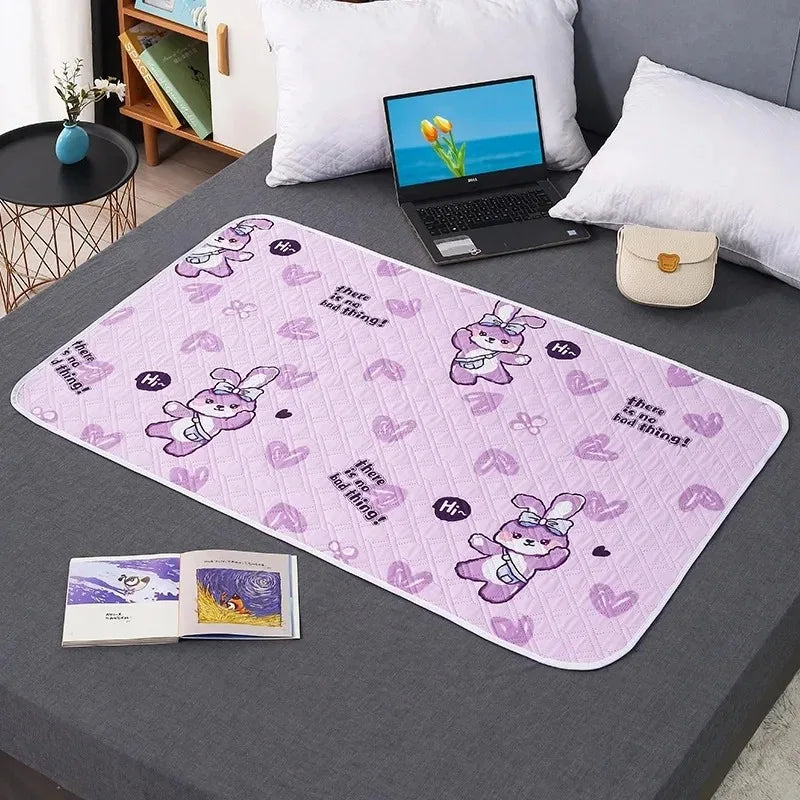 Newborn Cartoon Urine Pad Portable Cute Double Sided Bed Mat Waterproof Washable Diaper Changing Pad Children Diaper Products