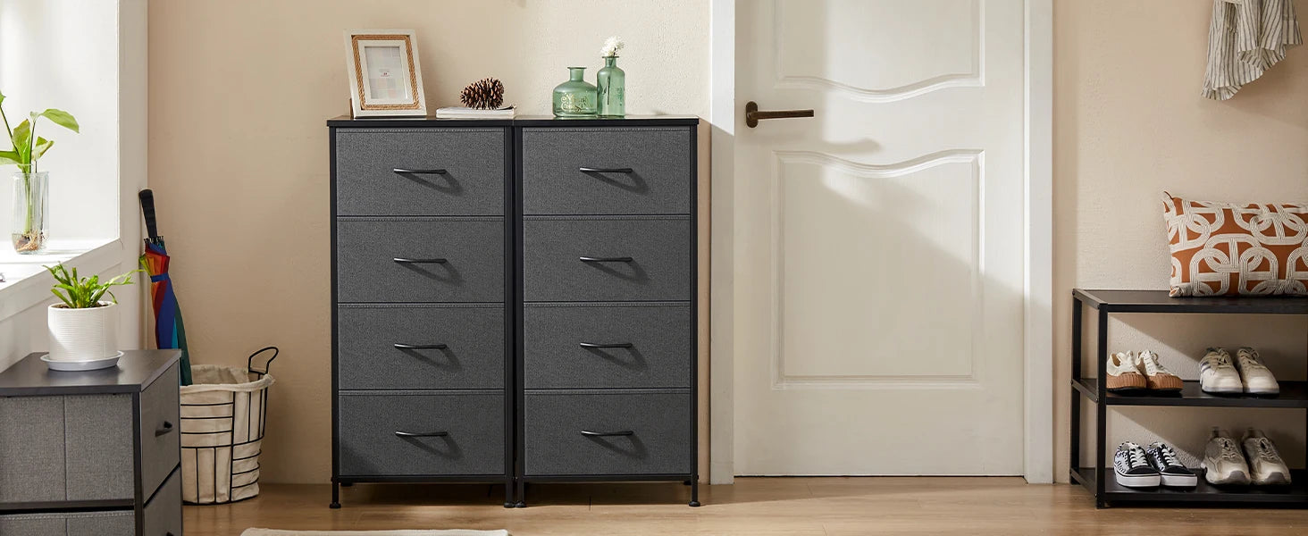 JIAN-Armoires de salon en tissu, 4 couches avec armoire, cadre en acier, assemblage de Cisco pour vêtements, armoire de rangement de meubles