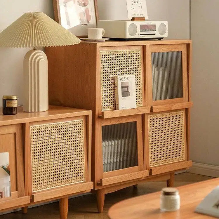 Buffet de Style japonais, armoire de rangement en bois massif, vitrine nordique pour salon, petit canapé