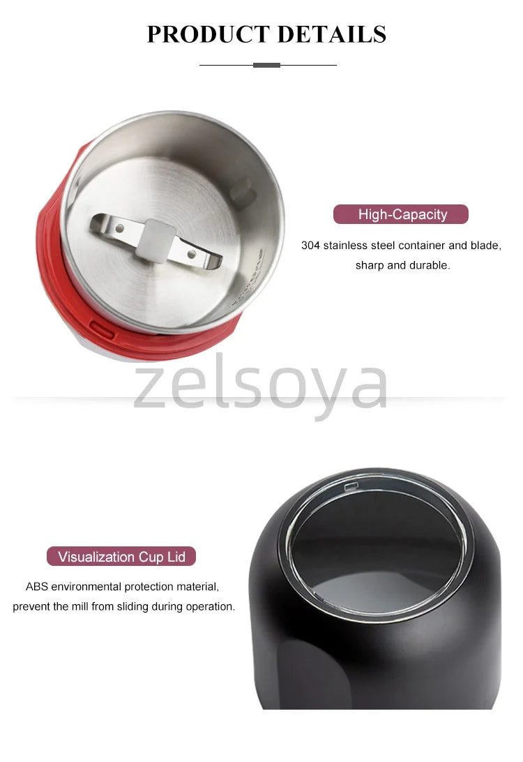 Electric bean grinder Coffee machine Home hand grinder hand coffee bean grinder Portable automatic grinder