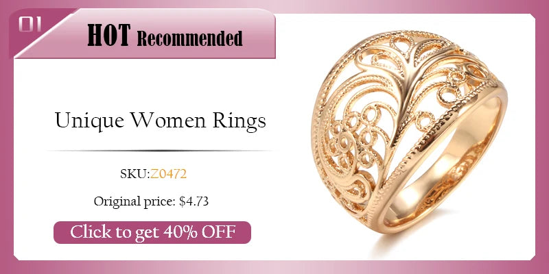 Kinel New Blue Natural Zircon Ring for Women Trendy 585 Rose Gold Leaf Ring Romantic Vintage Wedding Jewelry Fashion 2022