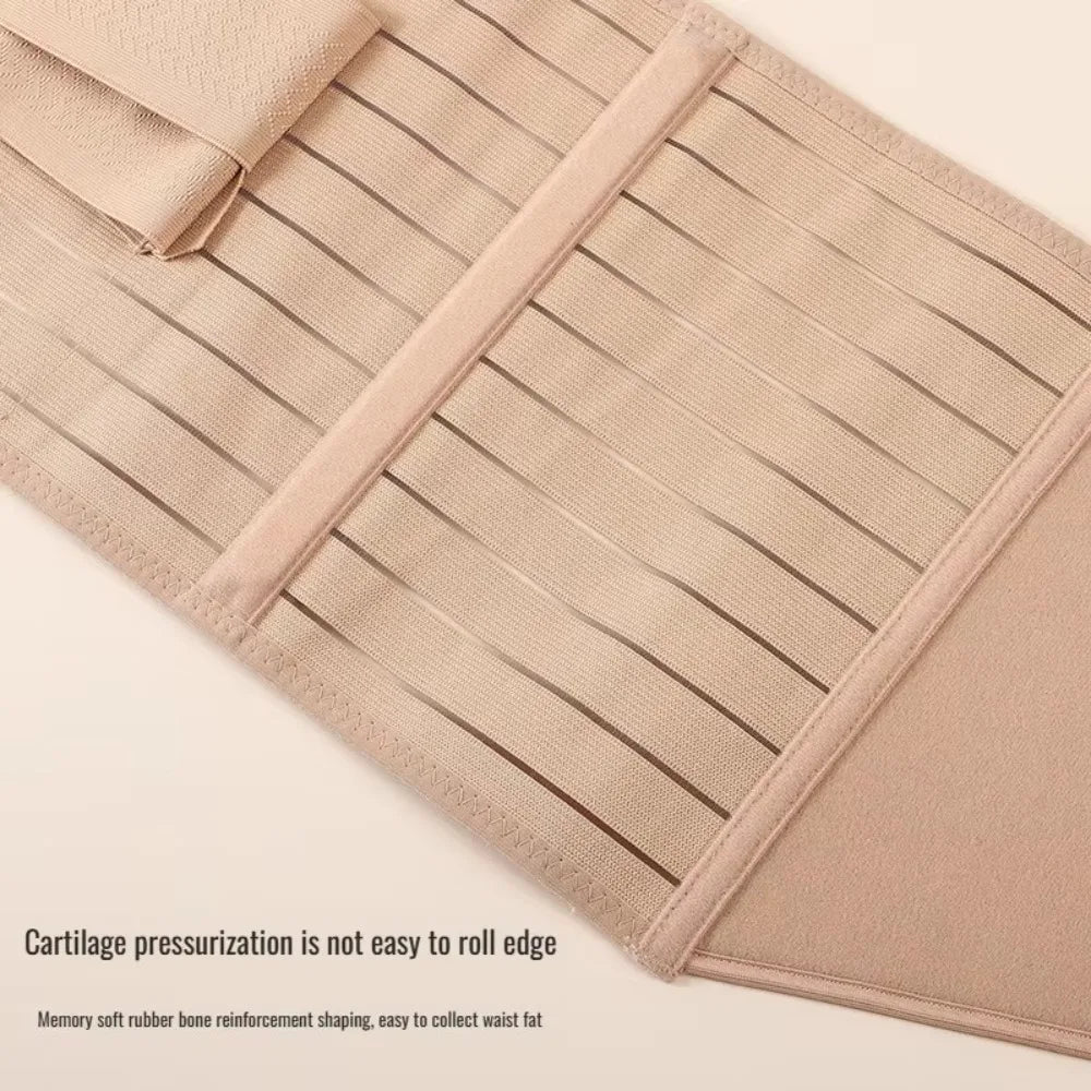 Memory Soft Rubber Bone Corset Postpartum Breathable High Fit Belly Band Adjustable Pregnant Tummy Belly Belt Wrap for Women