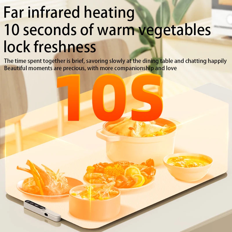 Electric Warming Tray Food Warmer Plate Foldable Portable Smart Food Fast Heating Mat Electric Warming Tray Food Warming Board