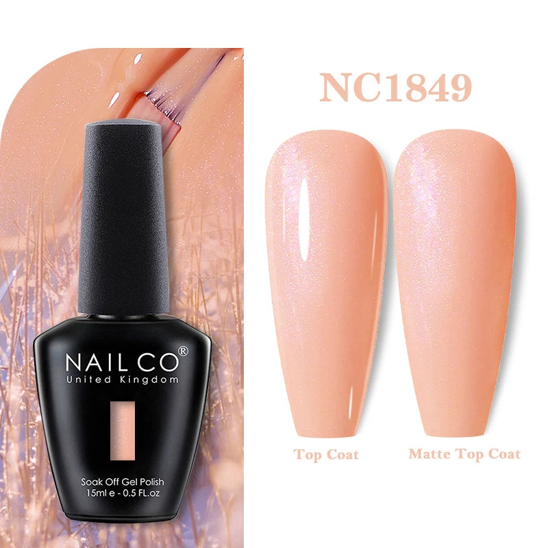 NAILCO Vernis Semi Permanent UV Gel Nail Polish Black White Color Nails Art Manicure TOP BASE Varnish Hybrid Nail Professionals