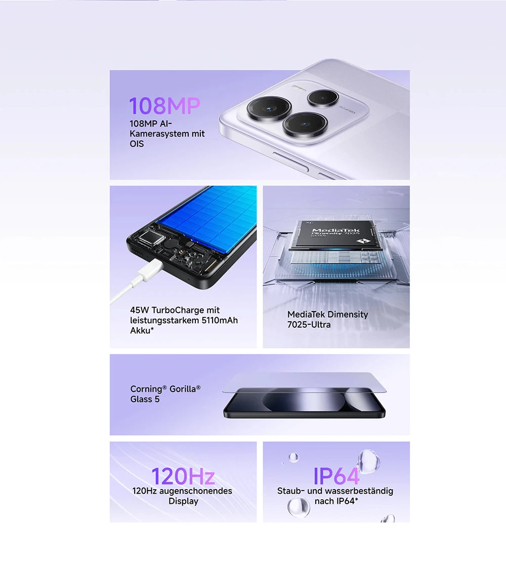 Global Version Xiaomi Redmi Note 14 5G Smartphone NFC MTK Dimensity 7025-Ultra 108MP Camera 5110mAh Battery 45W Turbo Charging