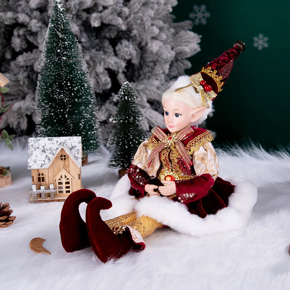 Hanging Decoration Navidad Natal 2025 New Year Gifts Elf Boy Dolls with Mask Christmas Tree Pendant Ornaments Elf Gifts