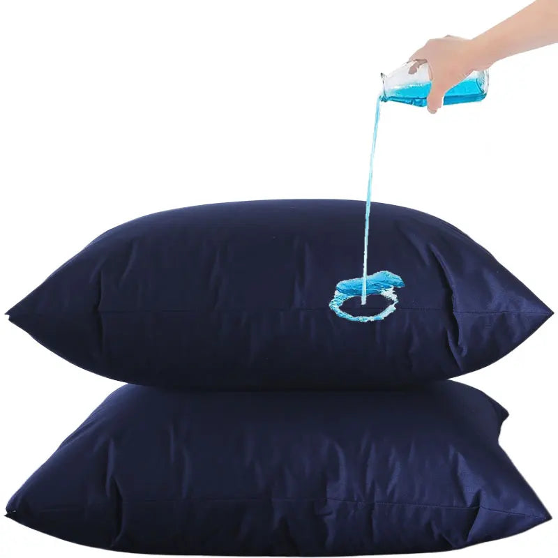 2pcs Solid Waterproof Pillow Protector Bedbug Proof Zipper Pillowcases Microfiber Fabric Pillow Cover