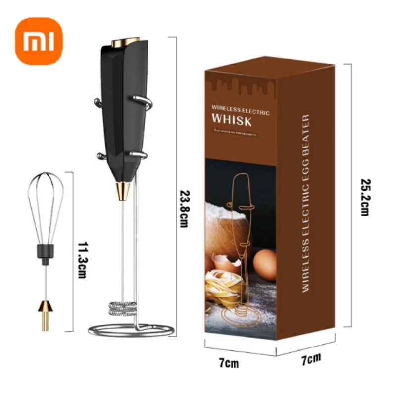 Xiaomi Wireless Electric Milk Frother Handheld Coffee Foam Maker for Latte Cappuccino Rechargeable Food Safe Fast Cream Frothing