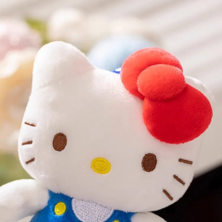 Genuine Sanrio Hello Kitty Cute Girl Keychain Car School bag Pendant Kids Plush Toys Keyring Plushier Birthday Thanksgiving Gift