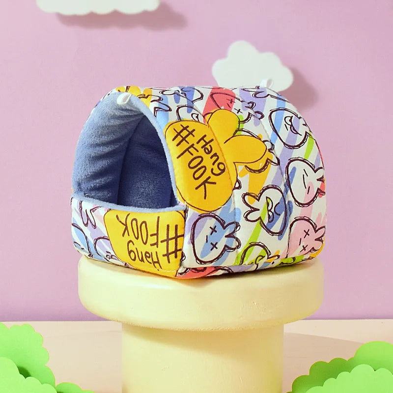 Cute Cartoon Rabbit Squirrel Mini Cage Guinea Pig Nest Small Animal Mice Rat Pet Sleeping Bed Hamster House Winter Warm Soft Mat