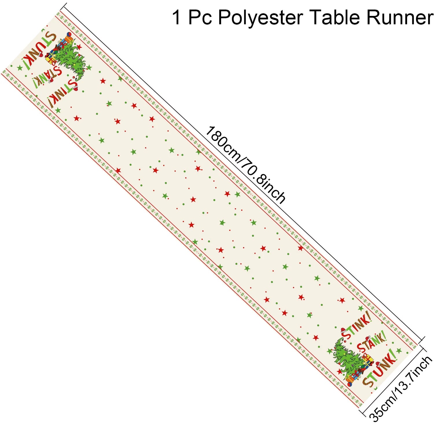 Grinch Tree Table Flags Green Christmas Tree And Star Decorations Christmas Home Indoor Table Decorations Party Supplies