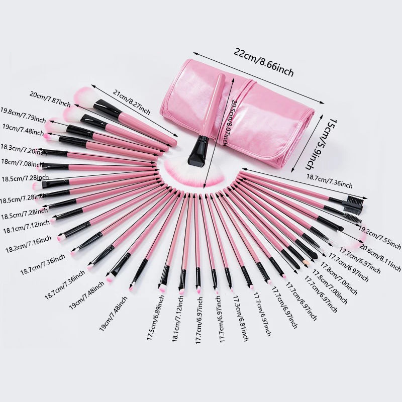 Ensemble contenant 37 outils de maquillage