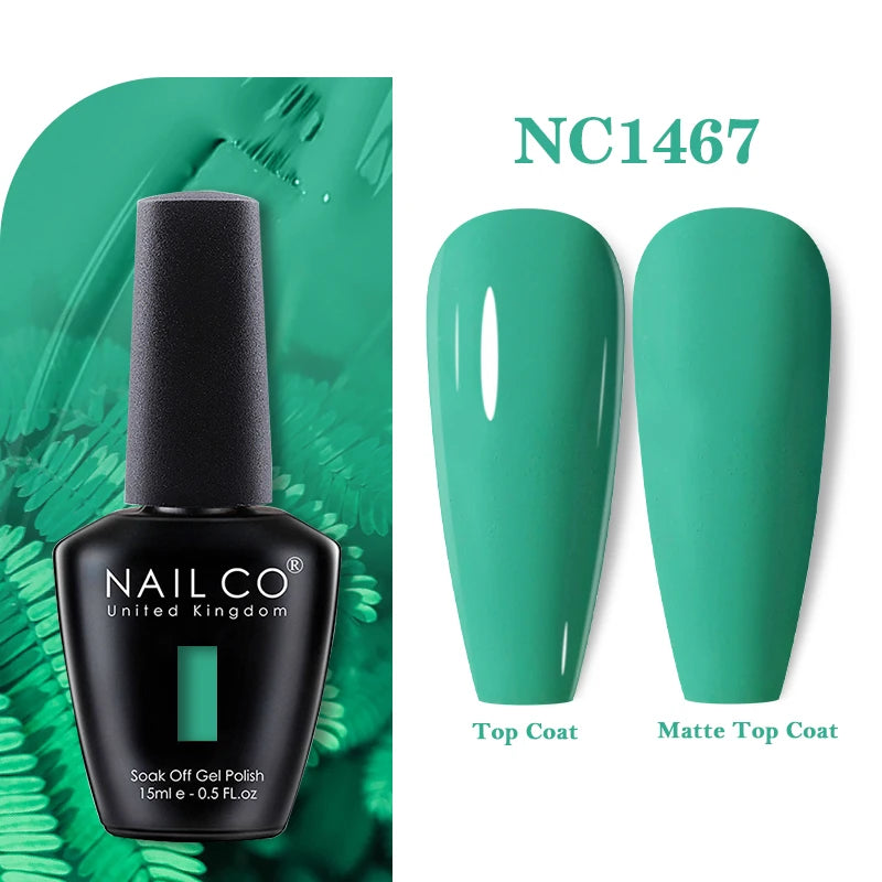 NAILCO Vernis Semi Permanent UV Gel Nail Polish Black White Color Nails Art Manicure TOP BASE Varnish Hybrid Nail Professionals