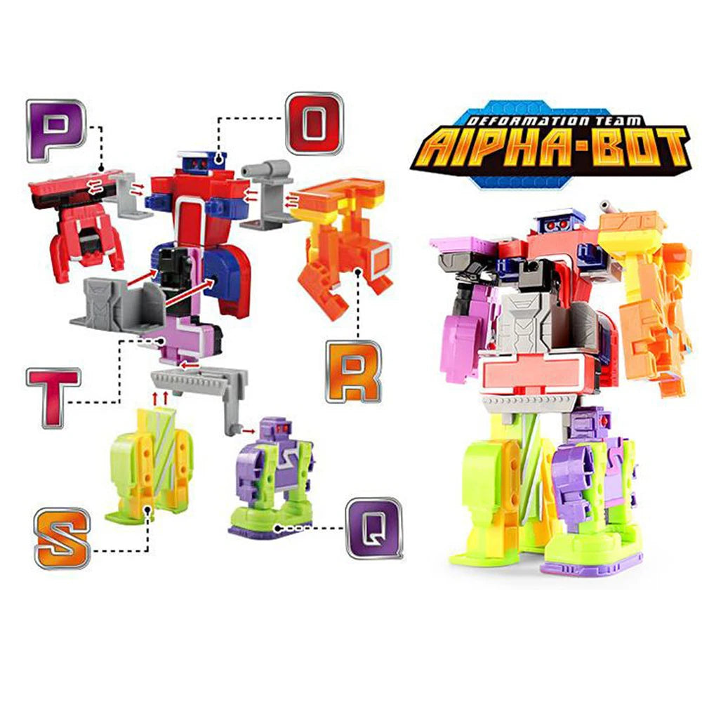 Alphabet Robot Transformation Toys, 26 Letters A-Z Deformation Robot for Kids Education