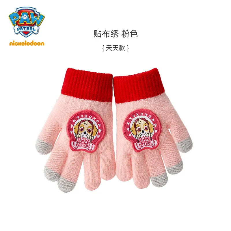 Paw Patrol Kids Gloves Fashion Autumn Winter Knitted Warm Gloves Children Cartoon Outdoor Mittens Boys Girls Accessories Gifts