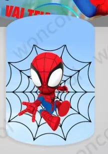 Spidey And His Amazing Friends Round Backdrop Boy Birthday Backdrop Marvel Spidey Cylinder Cover Baby Shower Decor Photo Prop
