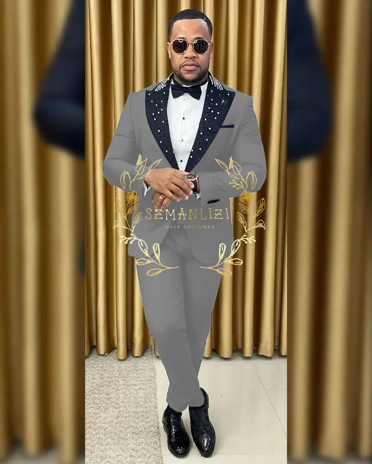 Smoking perler noir 2 pièces collection 2025