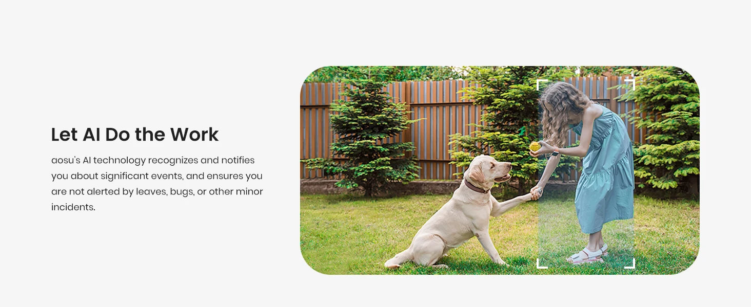 AOSU 3MP 100% Wire-Free Solar WiFi Camera 5000mAh Battery Two-way Audio Security Camera Wireless Solar Panel PTZ CCTV Camera