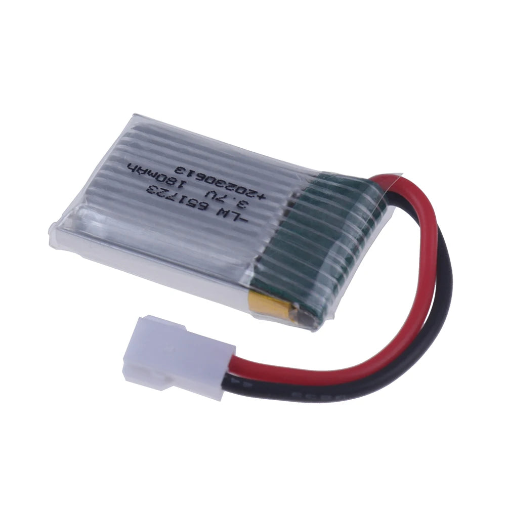For JJRC H8 Mini 3.7v 180mah Lipo Battery For H2 H48 U207 RC Quadcopter Spare parts 651723 3.7v Battery for RC Helicopter Toys